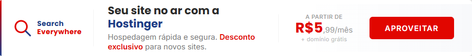 Imagem com link para hospedagem da hostinger