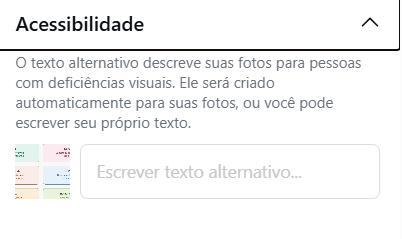 imagem mostrando onde incluir o text alt do Instagram